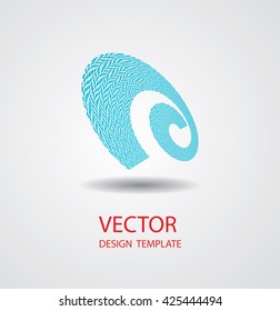 Vector Spiral Brush Stroke. Vintage Line Icon. Spiral Shape.