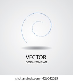 Vector Spiral Brush Stroke. Vintage Line Icon. Spiral Shape.
