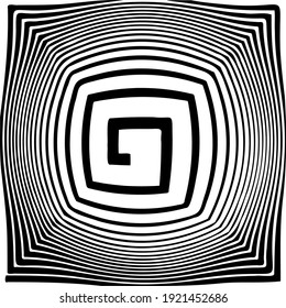 Vector spiral. Spiral. The concentric circles. The silhouette of the spiral. Effect, hypnosis, the symmetry of the spiral. Abstract background, design element.