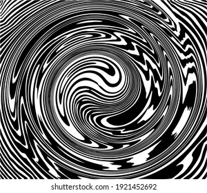 Vector spiral. Spiral. The concentric circles. The silhouette of the spiral. Effect, hypnosis, the symmetry of the spiral. Abstract background, design element.