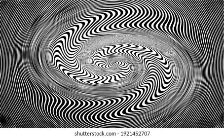 Vector spiral. Spiral. The concentric circles. The silhouette of the spiral. Effect, hypnosis, the symmetry of the spiral. Abstract background, design element.