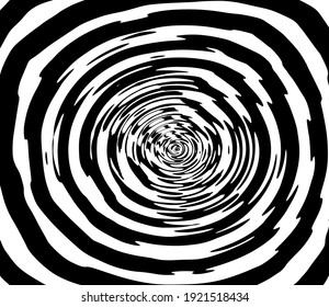 Vector spiral. Spiral. The concentric circles. The silhouette of the spiral. Effect, hypnosis, the symmetry of the spiral. Abstract background, design element