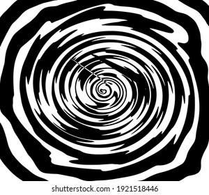 Vector spiral. Spiral. The concentric circles. The silhouette of the spiral. Effect, hypnosis, the symmetry of the spiral. Abstract background, design element