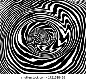 Vektorspirale. Spiral. Die konzentrischen Kreise. Die Silhouette der Spirale. Effekt, Hypnose, die Symmetrie der Spirale. Abstrakter Hintergrund, Design-Element