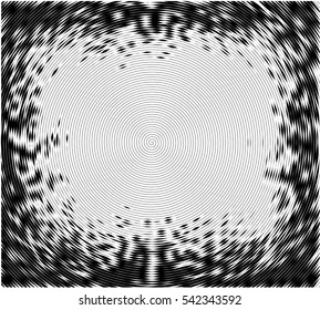 Vector spiral Frame. No gradient. Texture.Concentric lines, circular, rotating background.
