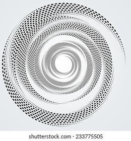 Vector Spiral Halftone Dots . 