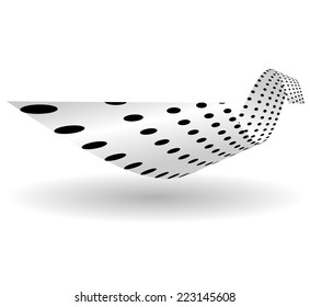 Vector Spiral Halftone Dots . Logo Design .
