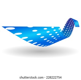 Vector Spiral Halftone Dots . Logo Design . 