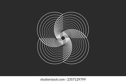 Vector spiral icon isolated on gray background