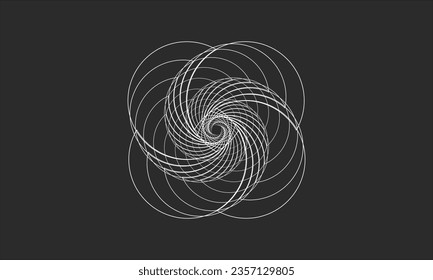 Icono de espiral vectorial aislado en fondo gris