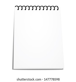 vector spiral notebook stack of ring binder isolated