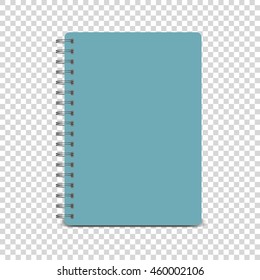 Vector spiral notepad, notebook icon isolated