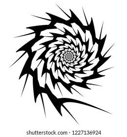 Vector spiral on white background. Hypnosis effect, abstract pattern