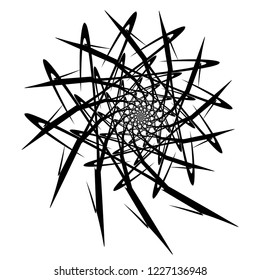 Vector spiral on white background. Hypnosis effect, abstract pattern