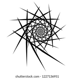 Vector spiral on white background. Hypnosis effect, abstract pattern