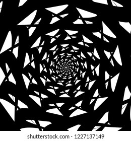 Vector spiral on white background. Hypnosis effect, abstract pattern.