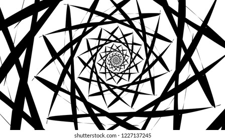 Vector spiral on white background. Hypnosis effect, abstract pattern