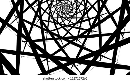 Vector spiral on white background. Hypnosis effect, abstract pattern