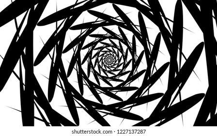 Vector spiral on white background. Hypnosis effect, abstract pattern.