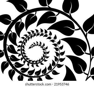 Vector. Spiral plant.