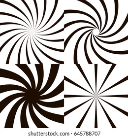 Vector spiral with radial rays