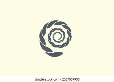 ilustración de diseño de logotipo de cuerda de espiral vectorial