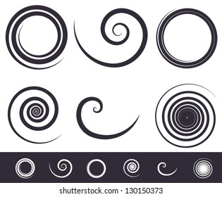 Conjunto de espiral del vector "