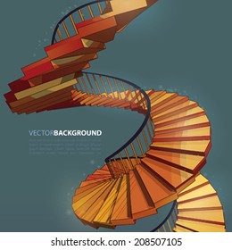 Vector Spiral Staircase Stairway 