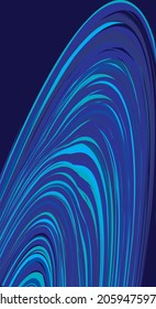 Borde rayado de espiral vectorial. Patrón abstracto