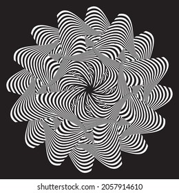 Vector Spiral Striped Design Element. Abstract pattern