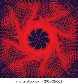 Vector Spiral Striped Design Element. Abstract pattern