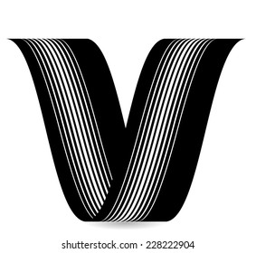 Vector Spiral with Stripes . Logo Design . 