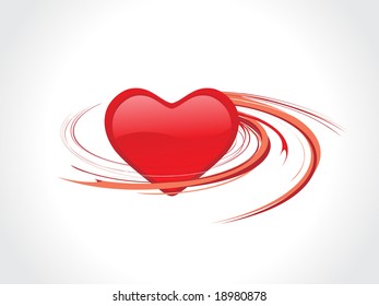Vector spirals valentine heart ornament