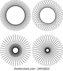 Vector Spirograph Pattern Frame