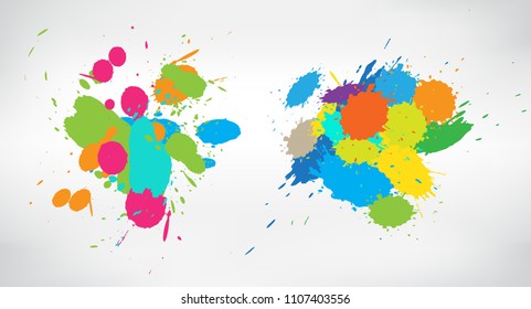 Vector splash background.Abstract splatters banner.