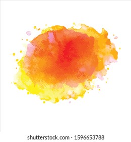 Vector splash brush abstract watercolor background illustration.