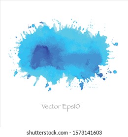 Vector Splash Brush Blue Abstract Watercolor Stock Vector (Royalty Free ...