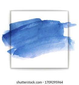 Vector splash brush blue abstract watercolor background.
