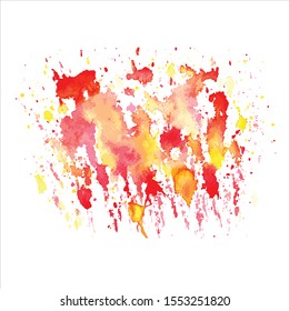 Vector splash brush colorful watercolor.graffiti creative illustration.