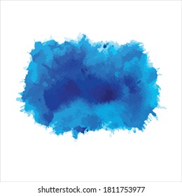 Vector splash of brush shades watercolor on white.