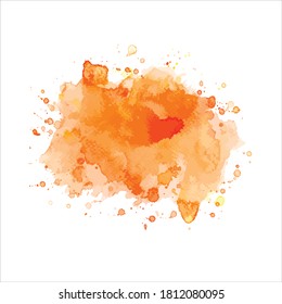 Vector splash of brush shades watercolor on white.