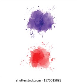 Vector splash colorful abstract watercolor background.