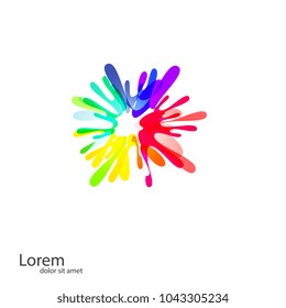 Vector Splash Grunge Logo Design Template. As sign, symbol, web, label. Vector illustration.
