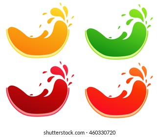 vector splash juice fruit