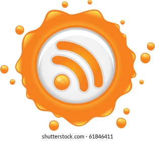 vector splash RSS symbol