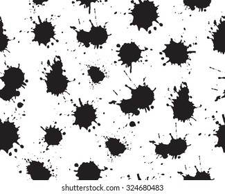 Vector splash seamless pattern.Paint splat seamless pattern.