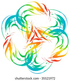 Vector splash of various colors