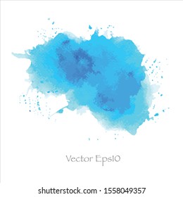 Vector splash watercolor background on paper.