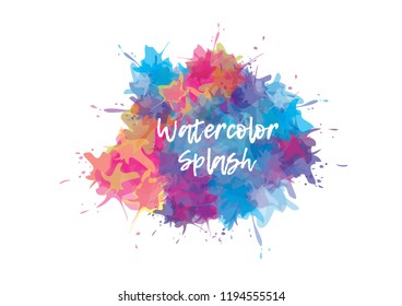 Vector splashes background.Colorful splashes banner.