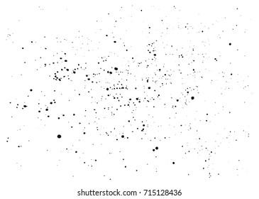 Vector splashes of black ink on a white background. Elements for design. Abstraction. Beautiful art.